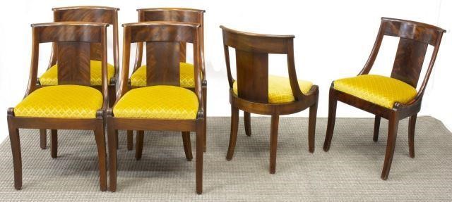  6 FRENCH EMPIRE STYLE MAHOGANY 35d48e