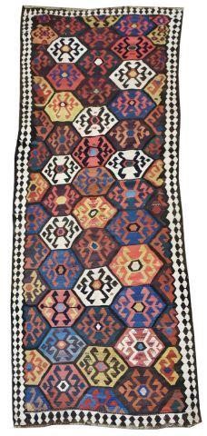 HAND-WOVEN KILIM FLAT WEAVE RUNNER,