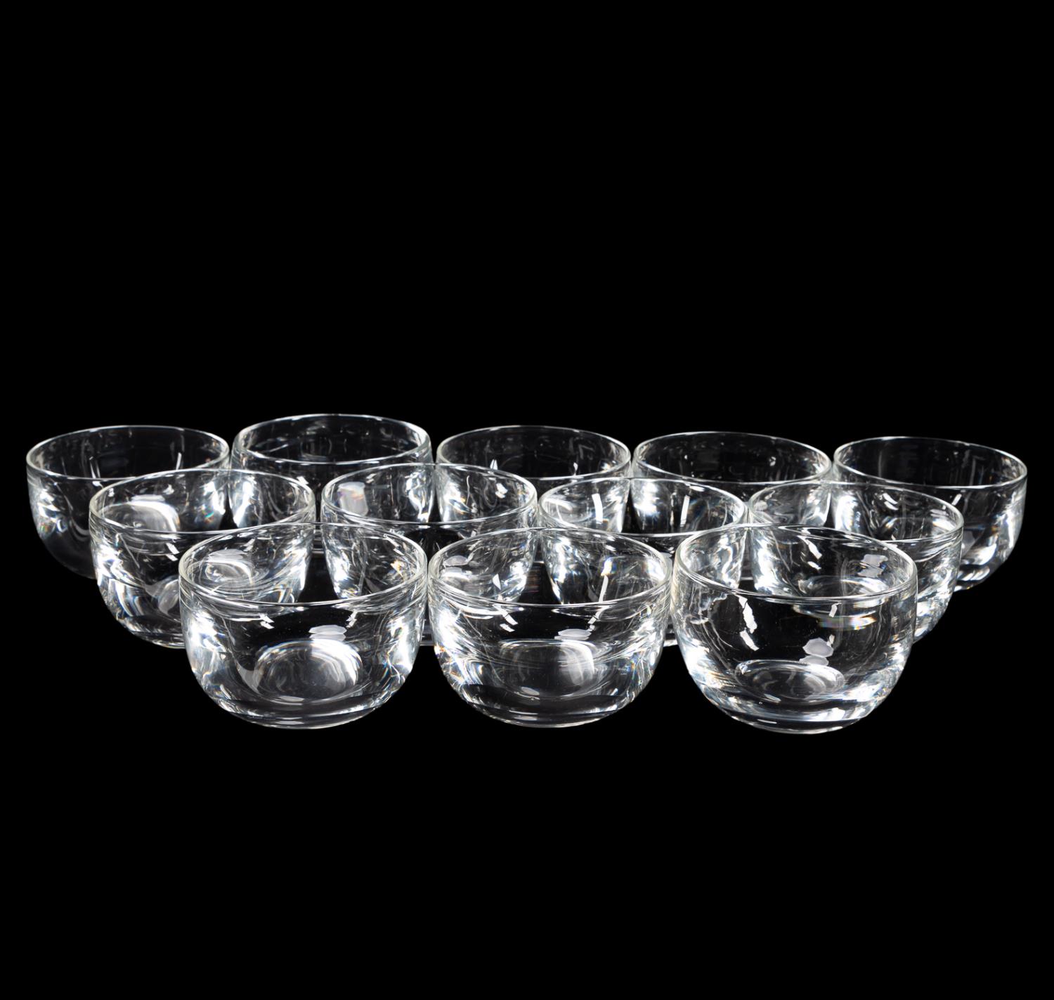 SET OF 12 STEUBEN COLORLESS CRYSTAL