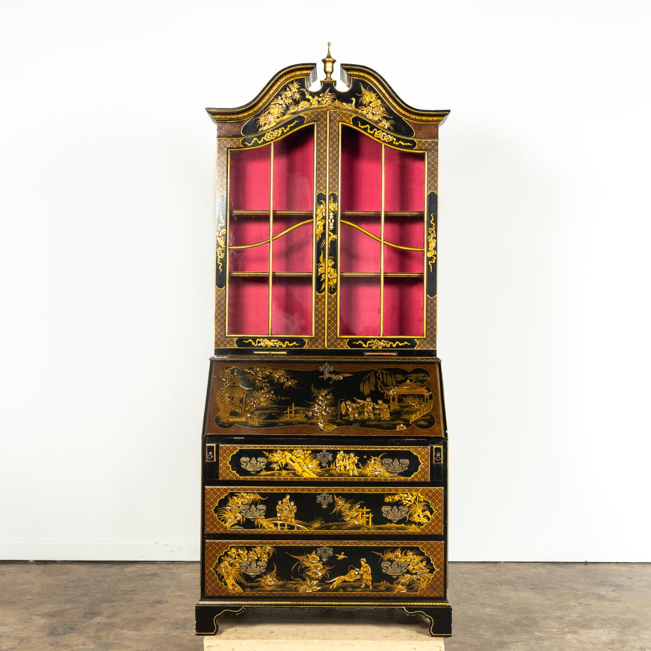 19TH C JAPANNED GILT CHINOISERIE 35d5b4