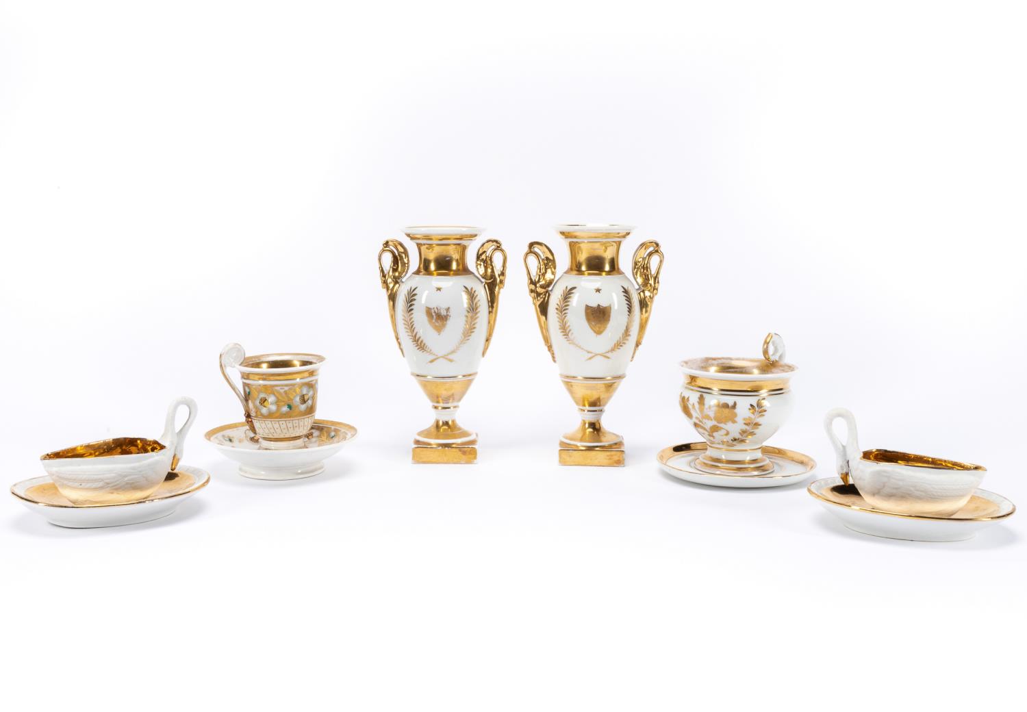 10 PCS, GILT OLD PARIS & SEVRES STYLE