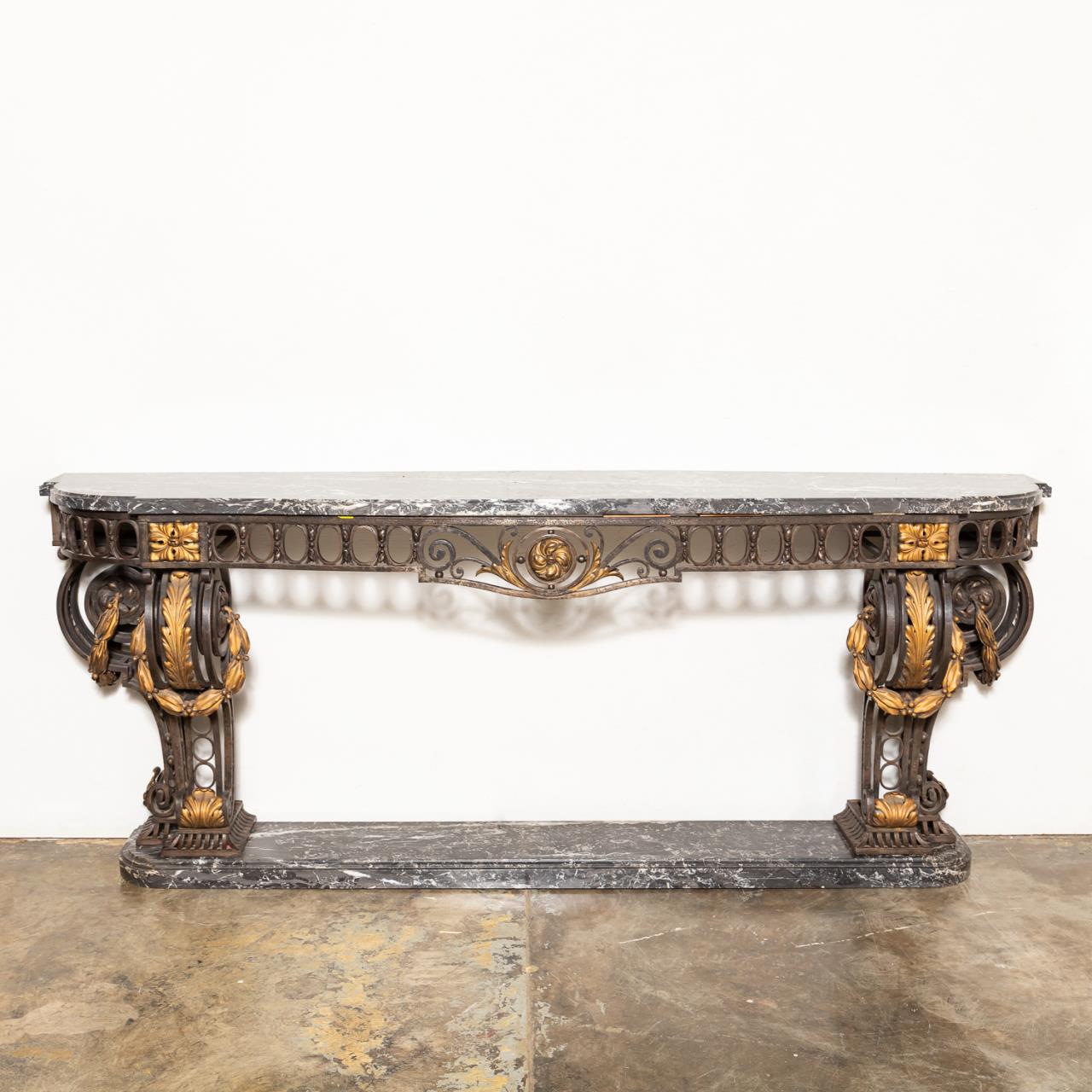 LARGE MARBLE TOP NEOCLASSICAL STYLE