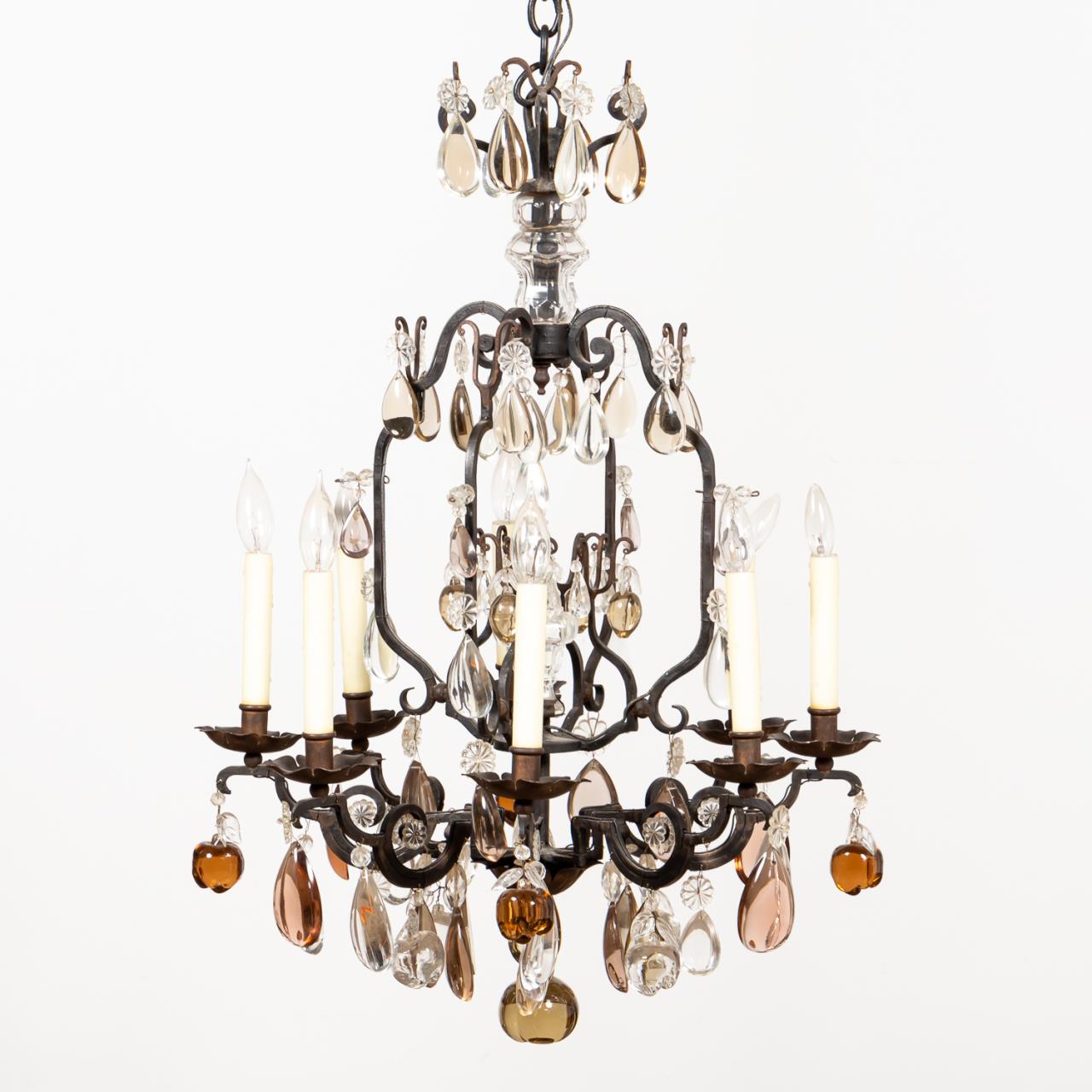 LOUIS XV STYLE EIGHT-LIGHT GLASS