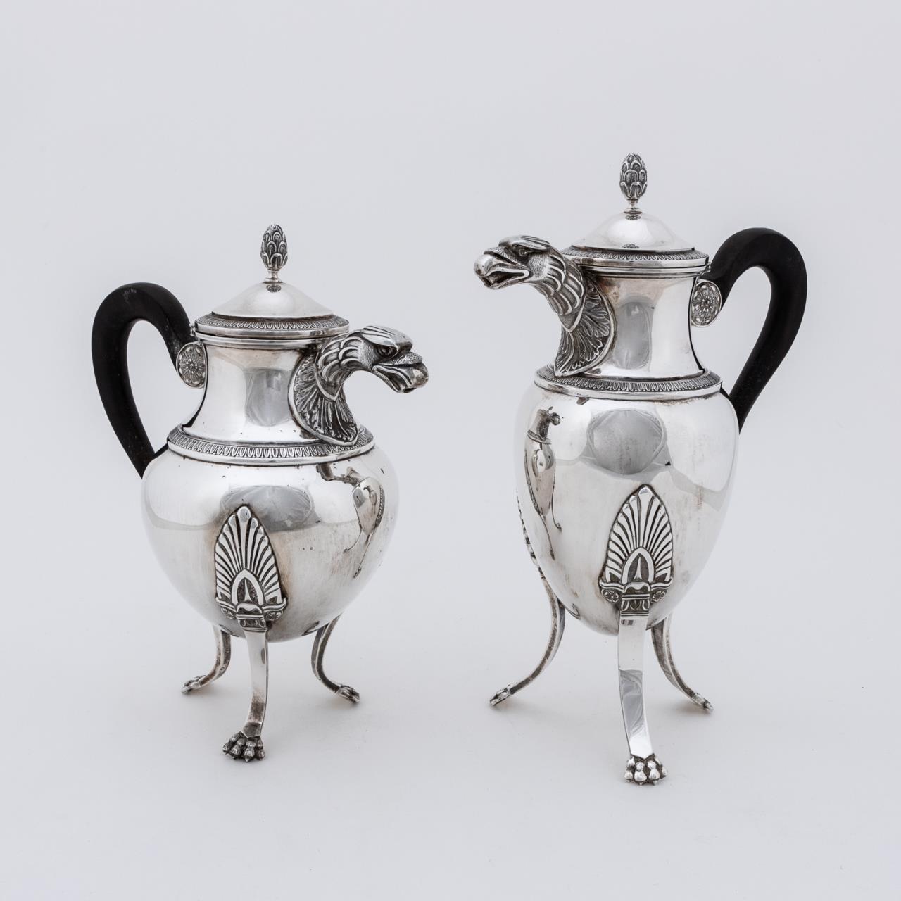 19TH C FRENCH SILVER EMPIRE TEA 35d6a4