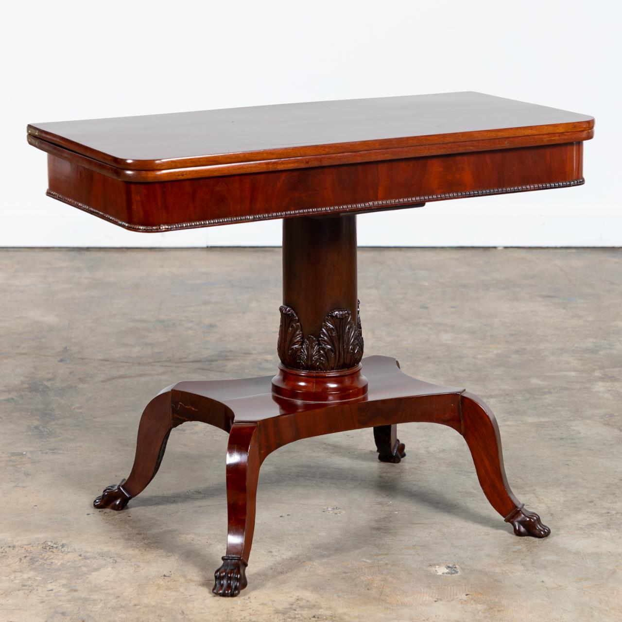 NORTHERN EUROPEAN MAHOGANY GAMES TABLE,