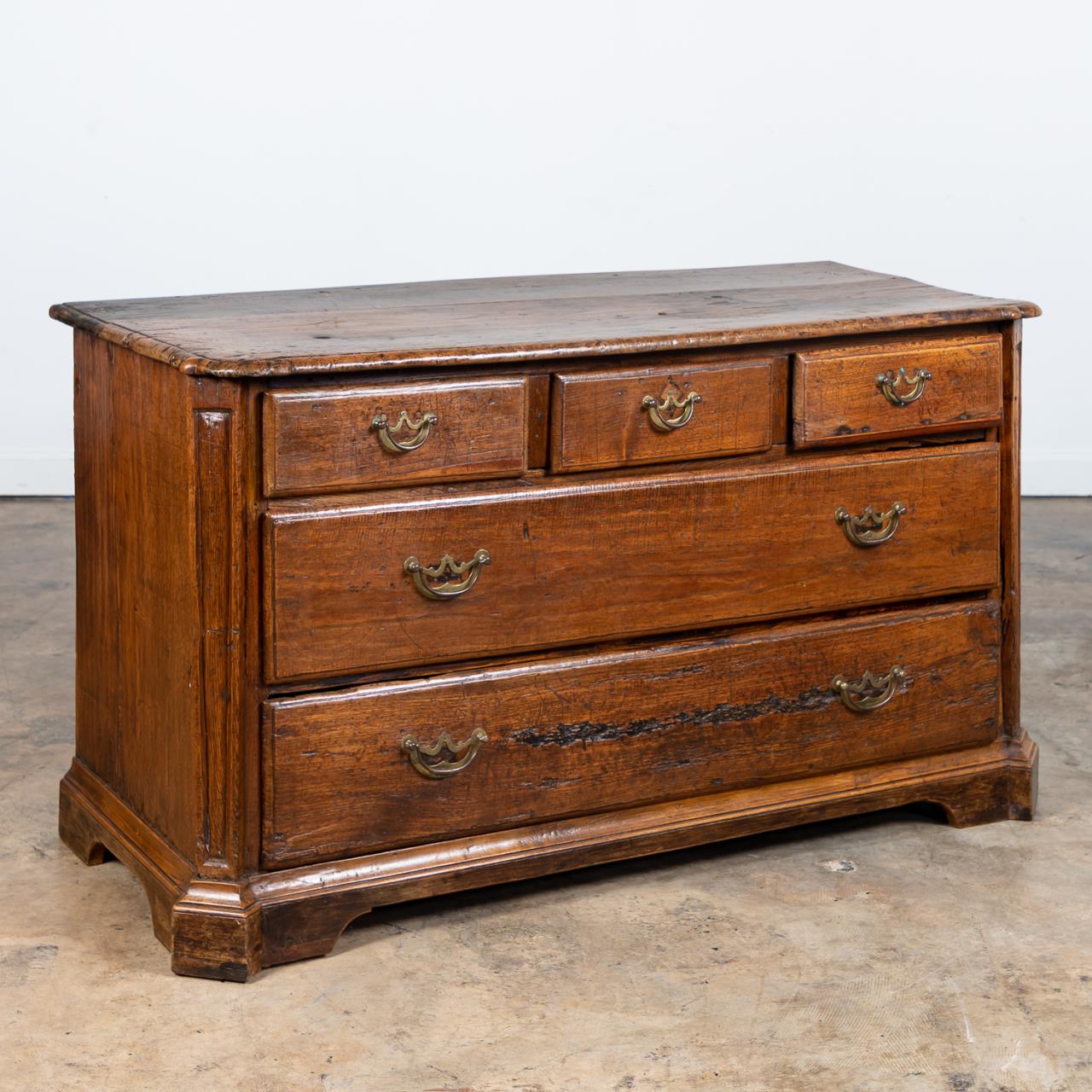 18TH C CONTINENTAL BAROQUE FIVE DRAWER 35d702