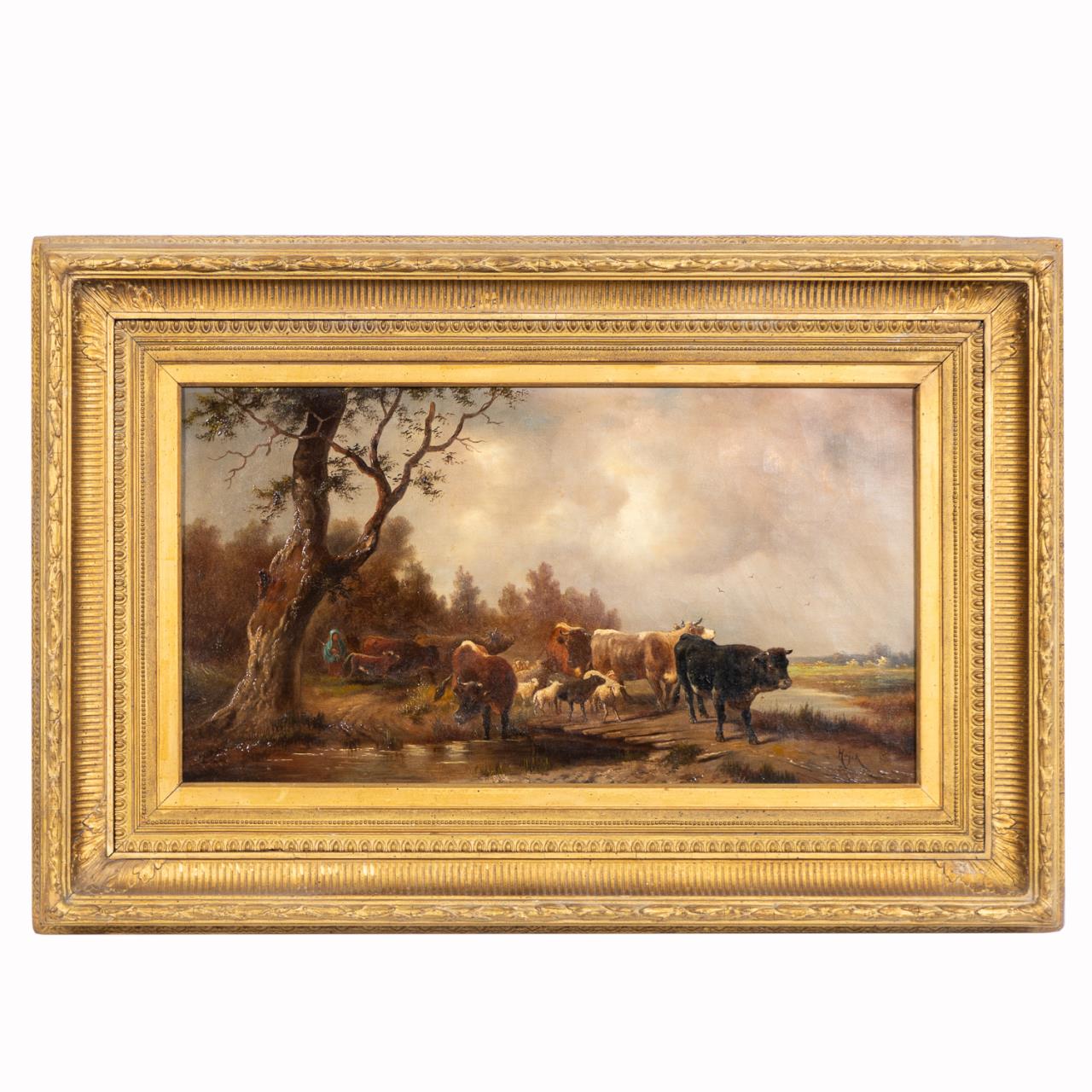 CONTINENTAL, COWS IN LANDSCAPE,