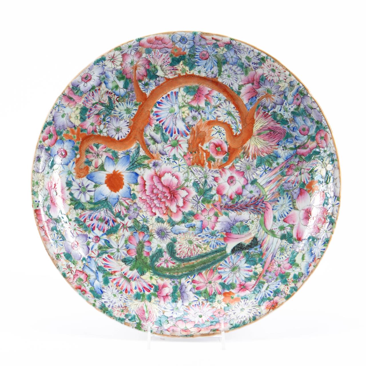 CHINESE ROUND 1000 FLOWERS FIGURAL 35d7a6