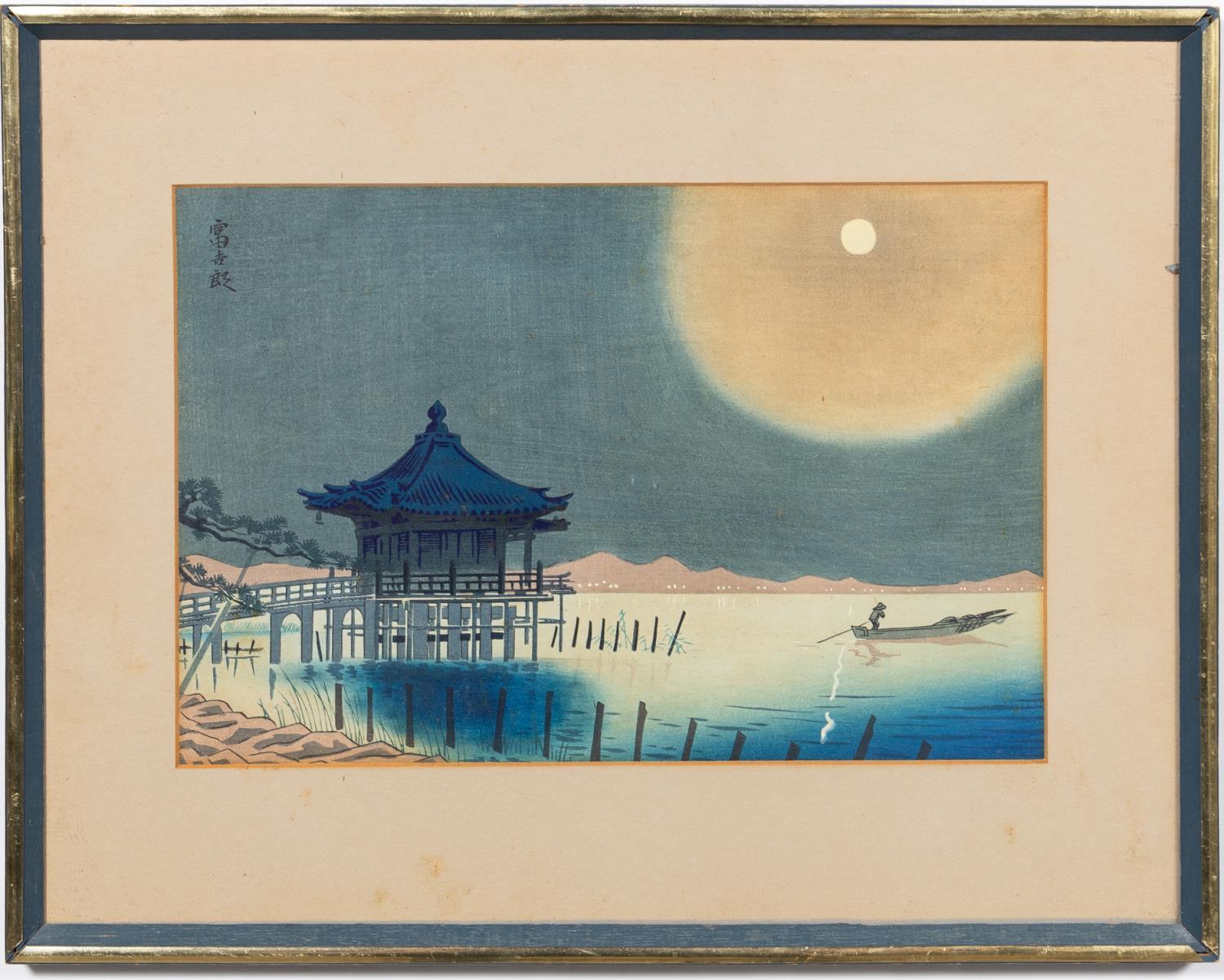 JAPANESE UKIYO E UNDER MOONLIGHT  35d801