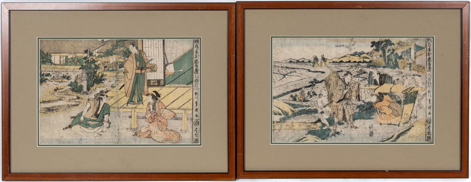 UTAGAWA TOYOKUNI, PAIR OF KABUKI