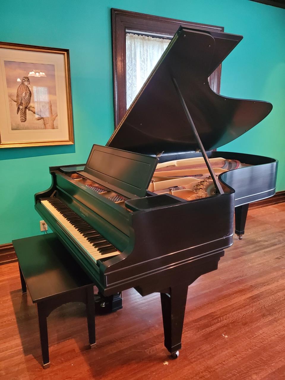 WILLIAM KNABE EBONIZED GRAND PIANO