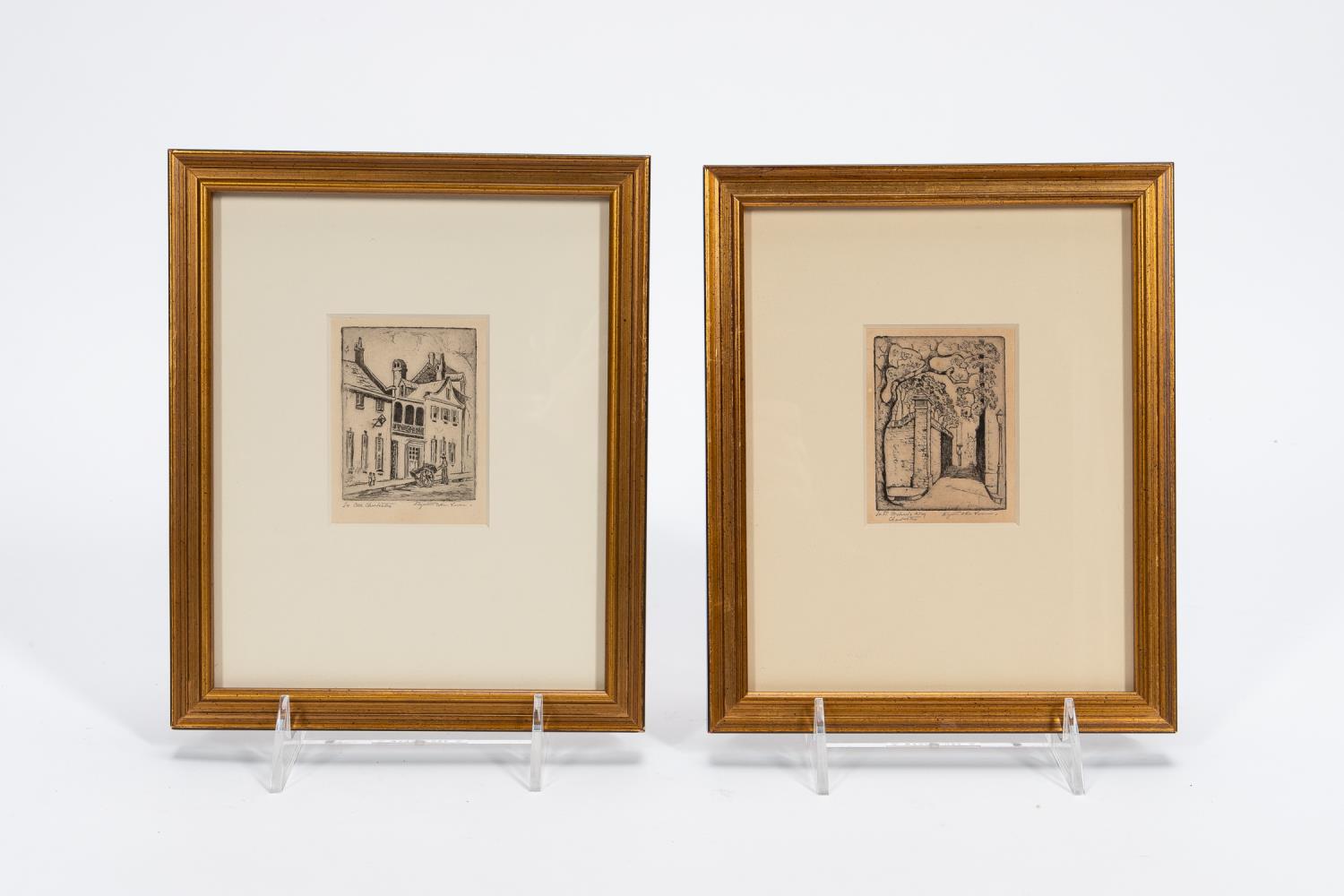 2PC CHARLESTON ETCHINGS, ELIZABETH