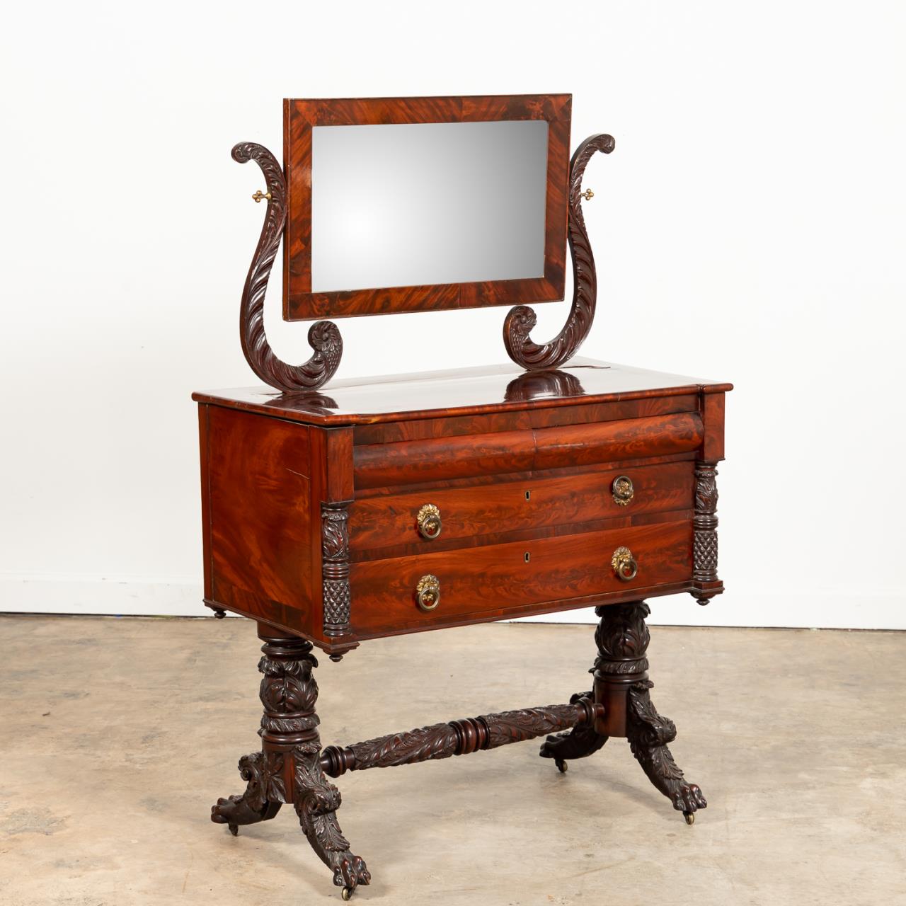 19TH C AMERICAN CLASSICAL MAHOGANY 35d900