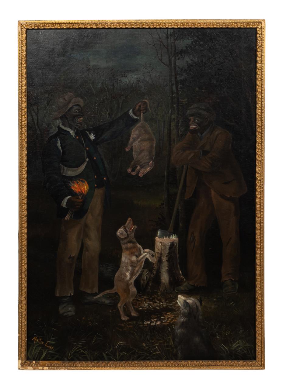 OPOSSUM HUNT, SOUTHERN FOLK ART