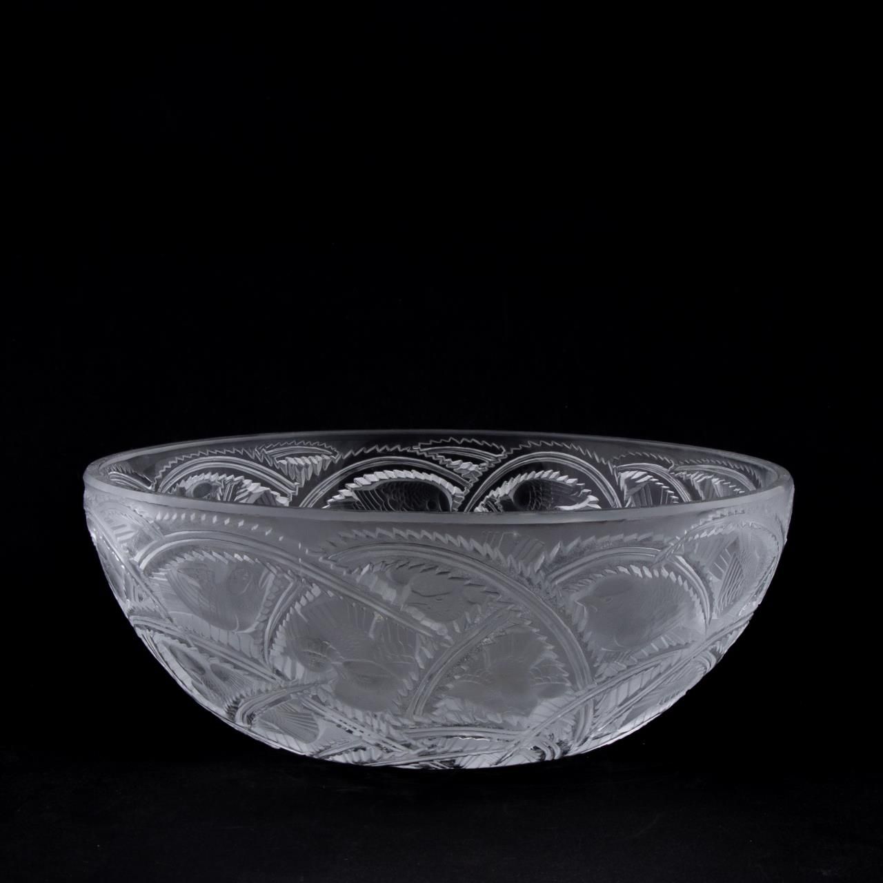 GROUP, THREE LALIQUE CRYSTAL TABLE