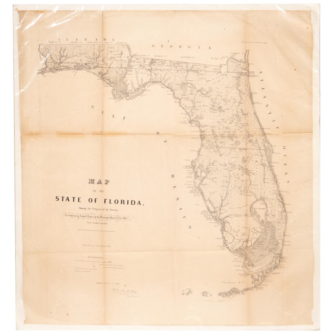 MAP STATE OF FLORIDA JOHN WESCOTT 35dcbf