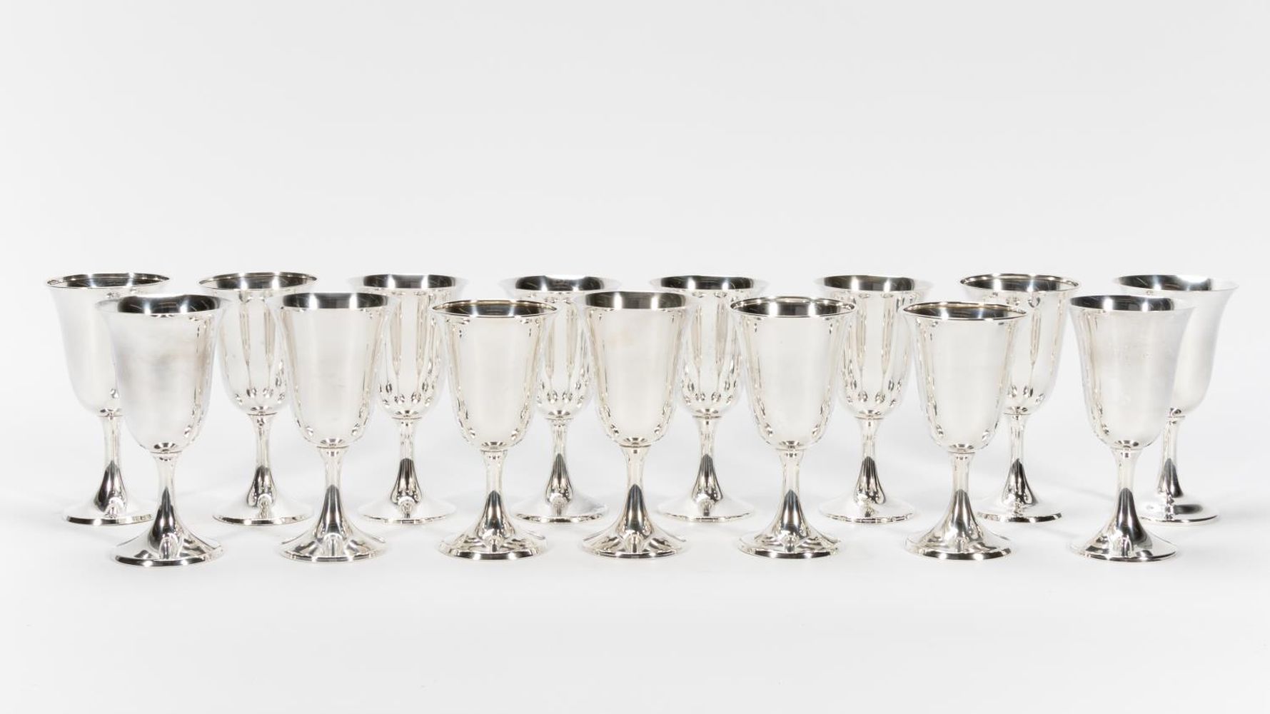 15 PCS STERLING GOBLETS MYRON 35dce0