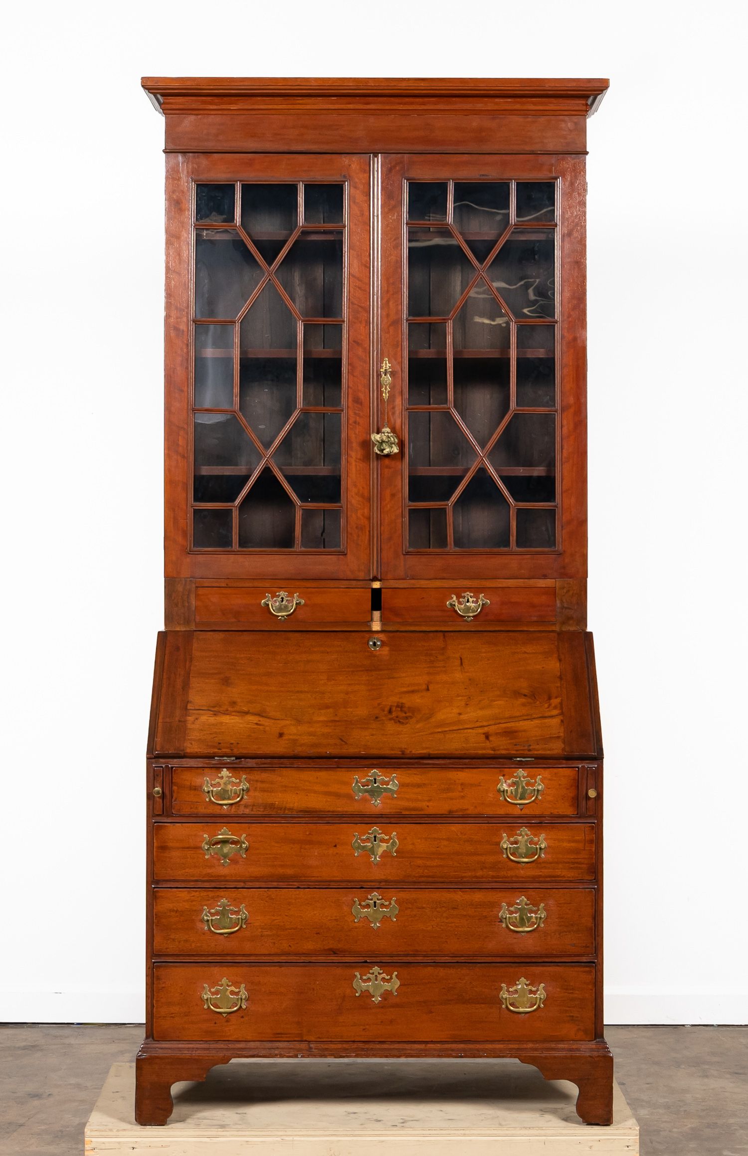 19TH C AMERICAN MAHOGANY SECRETARY 35dcfd