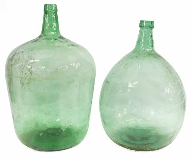  2 LARGE FRENCH GLASS CARBOYS 35b64e