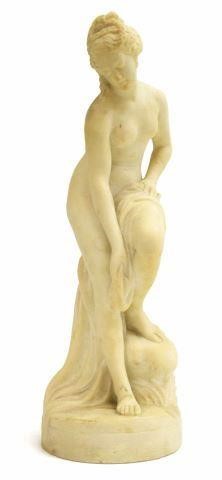 CARVED MARBLE SCULPTURE BATHING