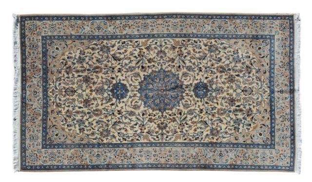 HAND-TIED PERSIAN NAIN RUG, 9'0"