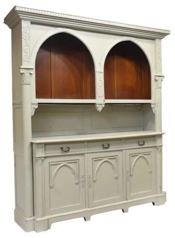 FRENCH PAINTED GOTHIC REVIVAL SIDEBOARDFrench 35b685