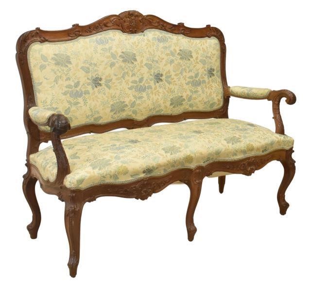 LOUIS XV STYLE WALNUT UPHOLSTERED 35b691