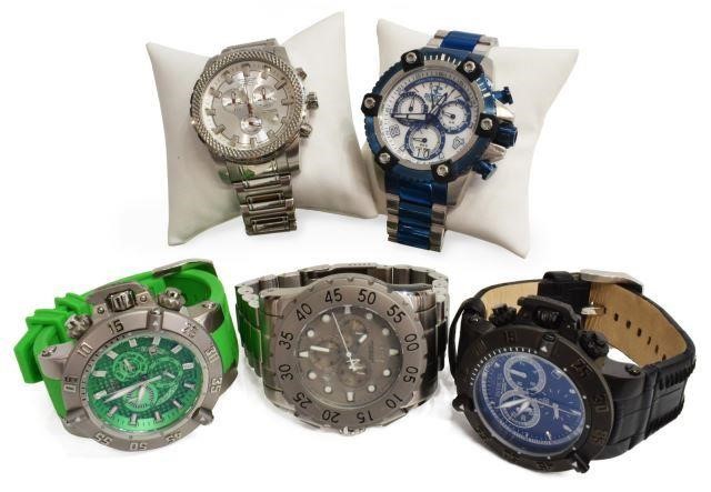 (5) MENS INVICTA BOLD STATEMENT FASHION