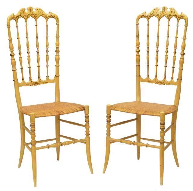  2 ITALIAN GILT PAINTED CHIAVARI 35b6d2