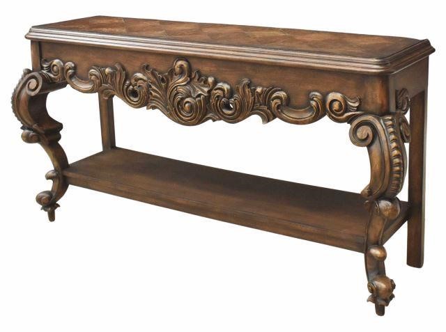 BAROQUE STYLE HEAVILY CARVED CONSOLE