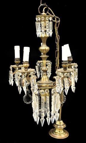 ITALIAN FIVE LIGHT CRYSTAL CHANDELIERItalian 35b716