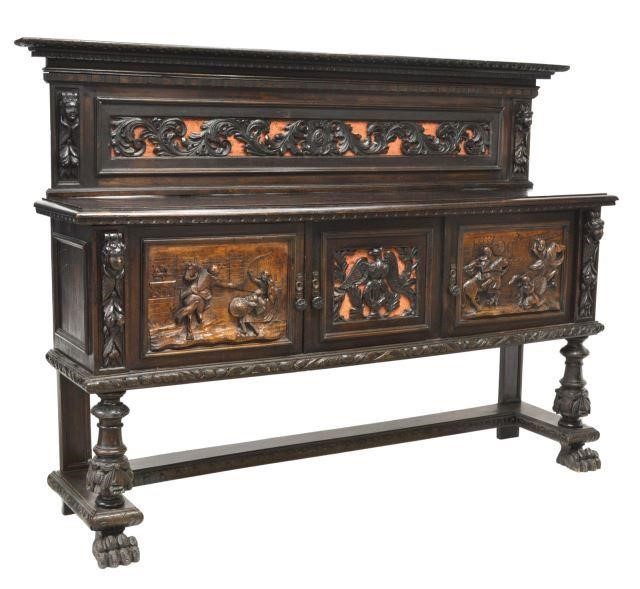 ITALIAN RENAISSANCE REVIVAL CARVED SIDEBOARDItalian