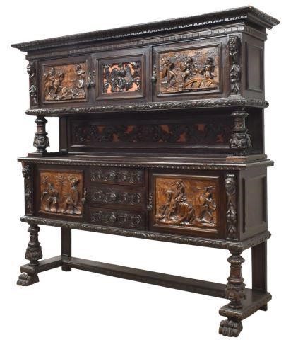 ITALIAN RENAISSANCE REVIVAL WALNUT SIDEBOARDItalian