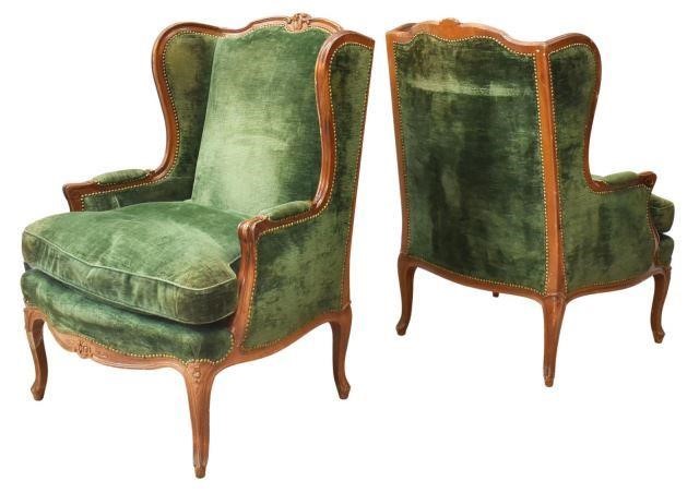  2 LOUIS XV STYLE UPHOLSTERED 35b758