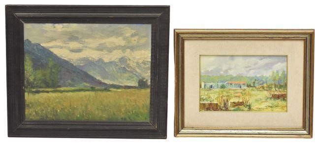  2 ITALIAN SCHOOL SIGNED LANDSCAPE 35b7e9