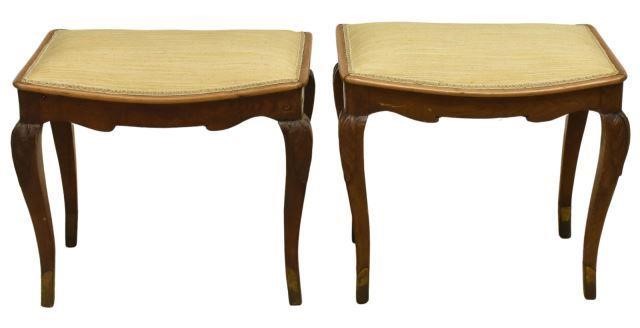 (2) ITALIAN UPHOLSTERED OTTOMANS/