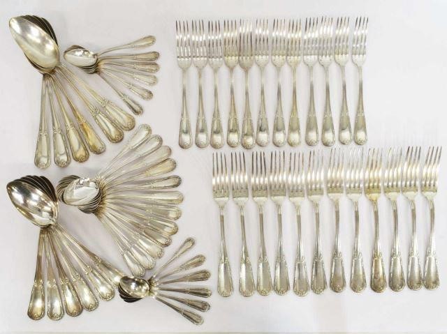 (60) FRENCH SILVER PLATE FLATWARE