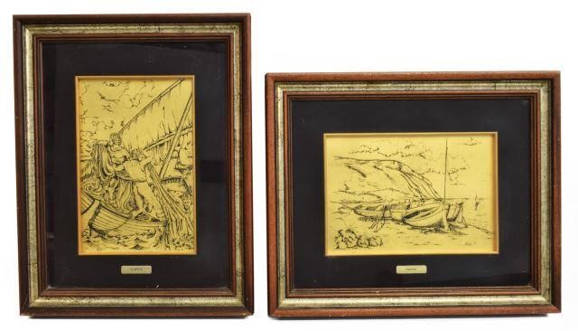  2 FRAMED ITALIAN ETCHINGS ON 35b80c