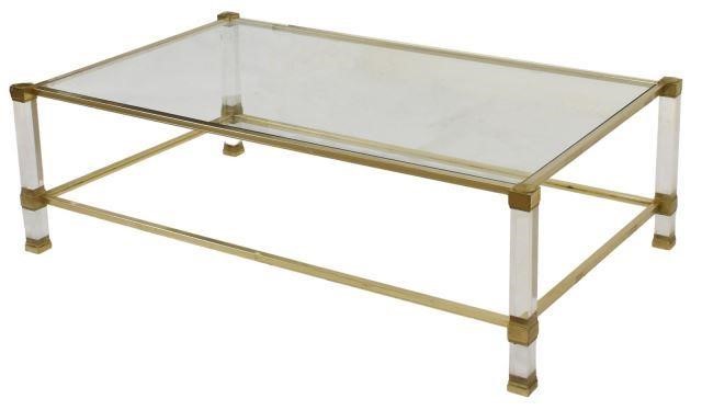 MODERN ITALIAN GLASS-TOP PLEXI