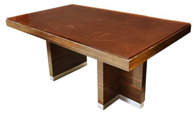 ART DECO STYLE GLASS TOP ROSEWOOD 35b856