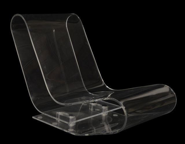 KARTELL LCP BENT LUCITE LOW CHAISE