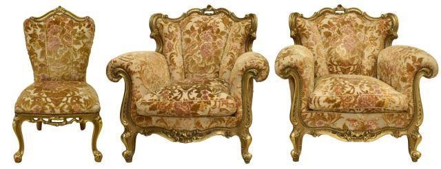 3 FRENCH LOUIS XV STYLE GILTWOOD 35b881
