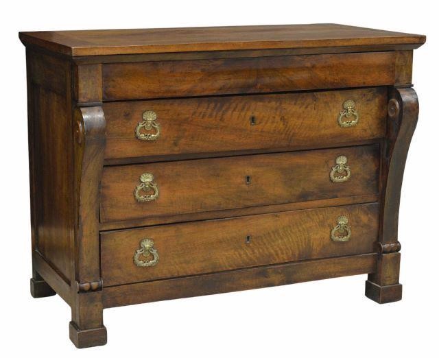 FRENCH EMPIRE STYLE WALNUT FOUR DRAWER 35b89d