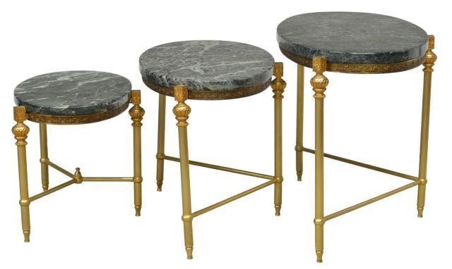 (3) LOUIS XVI STYLE MARBLE-TOP