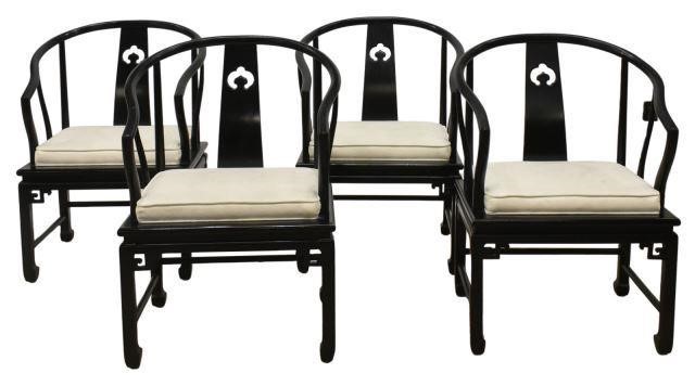 (4) CHINESE HORSESHOE-BACK CHAIRS(lot