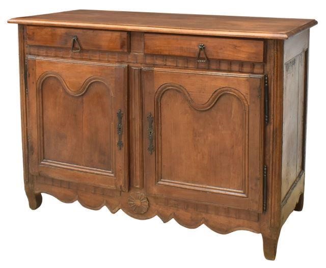 FRENCH PROVINCIAL WALNUT SIDEBOARD,