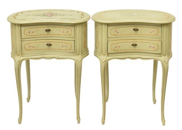  2 LOUIS XV STYLE PAINT DECORATED 35b948