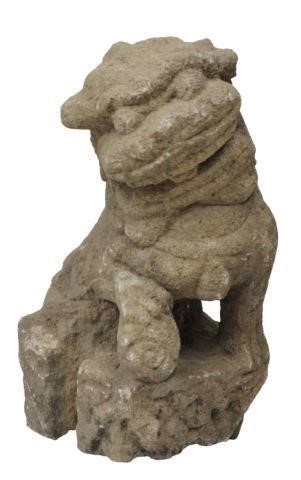 CHINESE CARVED STONE FOO LION FIGUREChinese 35b964