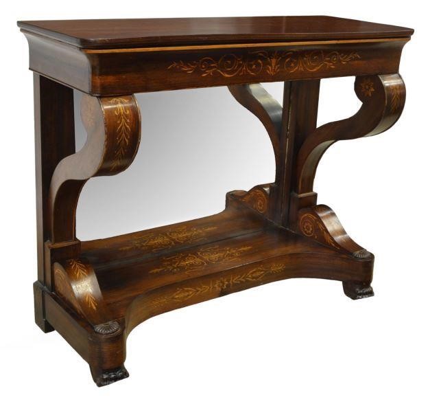 FRENCH RESTORATION ROSEWOOD CONSOLE 35b96d