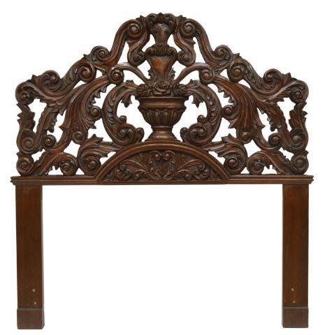 HAND CARVED MAHOGANY BED HEADBOARDHand carved 35b973